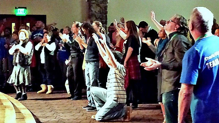 People praising God for His healing power